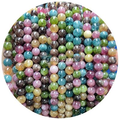 Gemengde Ronde Jades Chalcedonie Steen Perlen Genezende Kristallen Natuursteen Losse Perlen DIY Juwelen maken