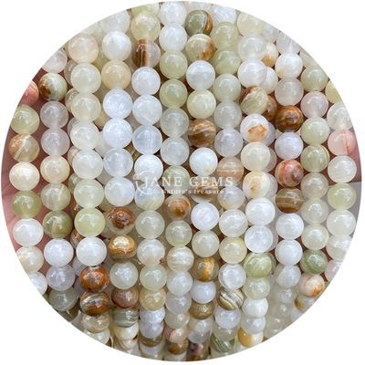 Gemengde Ronde Jades Chalcedonie Steen Perlen Genezende Kristallen Natuursteen Losse Perlen DIY Juwelen maken