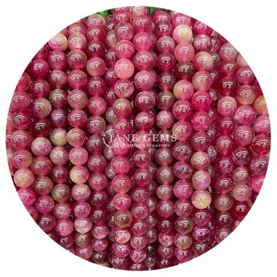 Natuursteen Regenboog Roze Xinjiang Chalcedonie Voor Juwelen Handgemaakte Armband Ketting