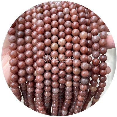 Natuurlijke losse stenen kralen Strand Edelsteen Roze Aventurine Ronde Glanzige Voor zelfstandig sieraden maken