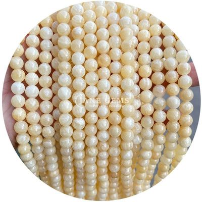 Losse natuurlijke kristal jade kralen citroen jade ronde losse kralen voor verjaardagscadeau maken