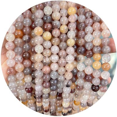 Losse natuurlijke kristal jade kralen citroen jade ronde losse kralen voor verjaardagscadeau maken