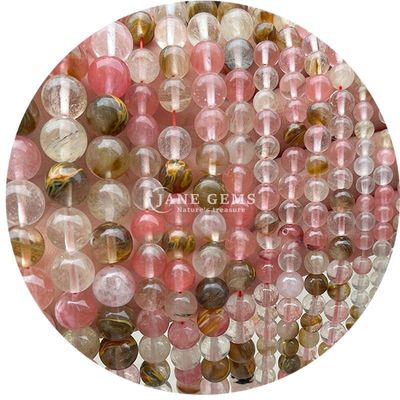 Natuurlijke zwarte streep Rhodochrosite edelsteen kraal voor sieraden maken van zelfgemaakte armbanden
