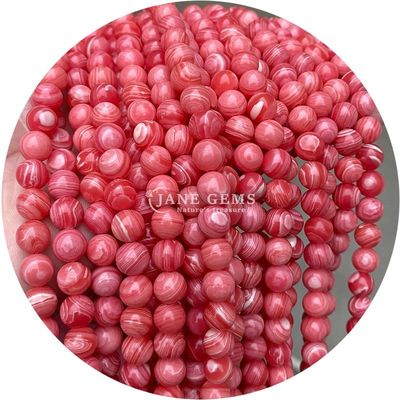 Natuurlijke zwarte streep Rhodochrosite edelsteen kraal voor sieraden maken van zelfgemaakte armbanden