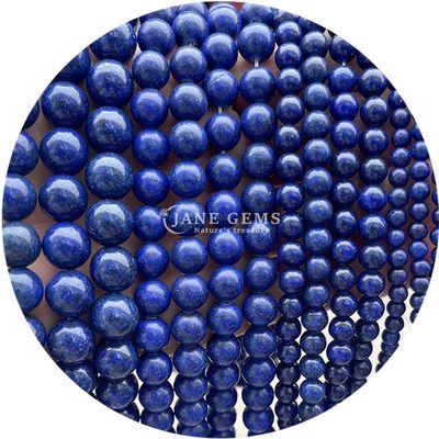 Natuurlijke gladde charme edelsteen half kostbaar lapislazuli losse stenen kralen voor armband sieraden maken
