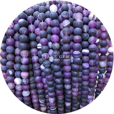 Natuurlijke rode streep Agate Perlen Sardonyx Agate Matte Ronde losse perlen voor het maken van sieraden