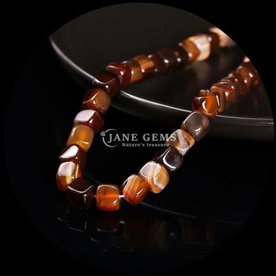 Cube vierkant natuurlijke edelsteen kraal citroen jade rhodonite losse kraal strengen voor genezing en doe-het-zelf sieraden Ma