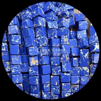 Cube vierkant natuurlijke edelsteen kraal citroen jade rhodonite losse kraal strengen voor genezing en doe-het-zelf sieraden Ma
