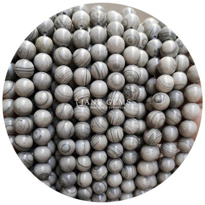 Loze ronde paarse hout graan steen natuurlijke losse edelsteen steen kralen voor sieraden maken