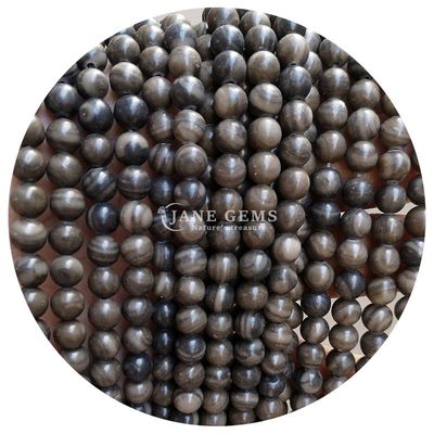 Loze ronde paarse hout graan steen natuurlijke losse edelsteen steen kralen voor sieraden maken