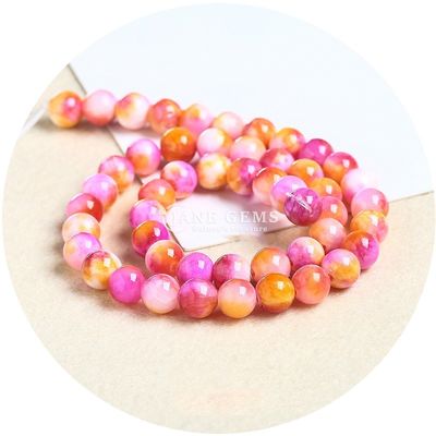 Regenboog Perzische jade losse kralen ronde vorm kralen Diy sieraden Accessoires voor cadeau