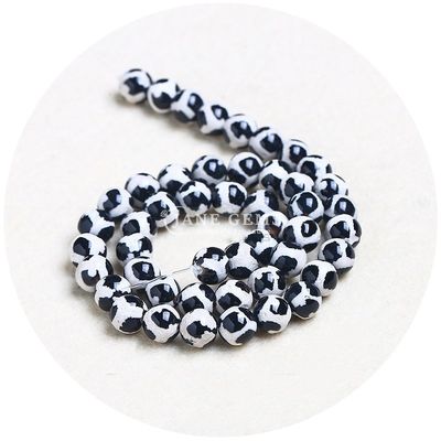 Agate ronde vorm steen bruin voetbal Dzi kralen voor sieraden & doe-het-zelf ambacht maken