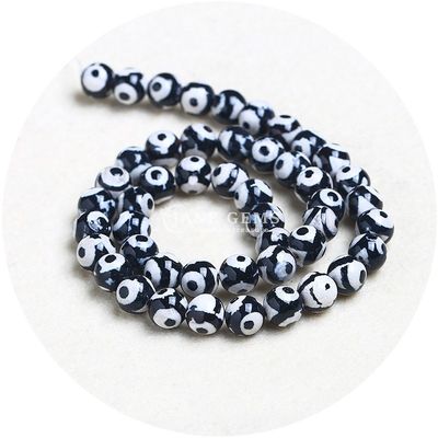 Agate ronde vorm steen bruin voetbal Dzi kralen voor sieraden & doe-het-zelf ambacht maken