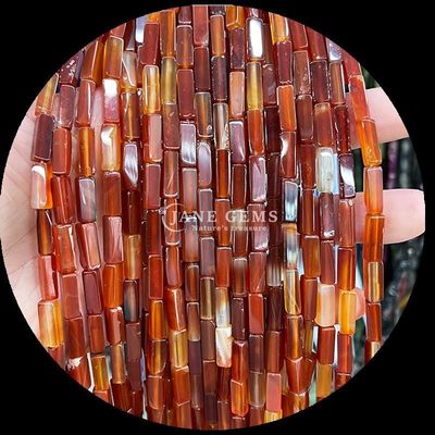 Rectangular Square Shape Loose Bead Strands voor Armbanden Natuurlijke Rode Agate Amethyst