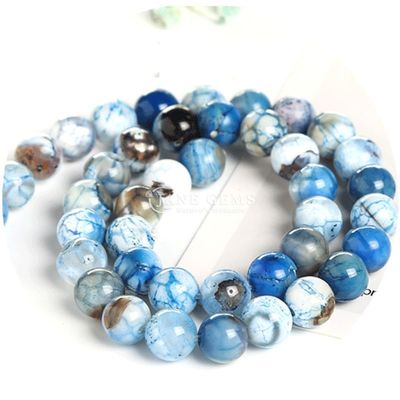 Gepolijst gladde ronde vorm losse kralen strengen Verschillende ijsagate voor sieraden maken