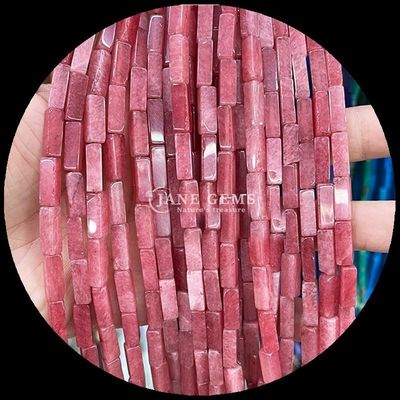 Gepolijste afwerking rechthoekige edelstenen Perlen Paarse Chalcedonie Kaart Jasper 4x13mm voor DIY sieraden