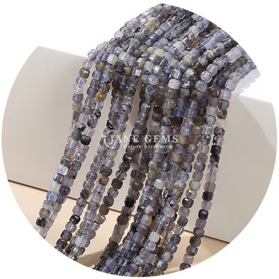 Glanzige kristal losse kraalstreng Zilveren obsidian tourmaline voor het maken van zelfstandig ambachten