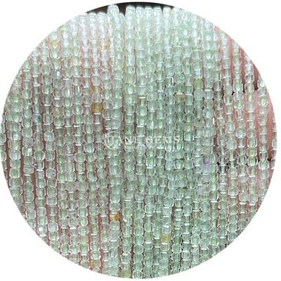 Gepersonaliseerde edelstenen Perlen Wit Maansteen Prehnite Paarse Jade Losse Perlen