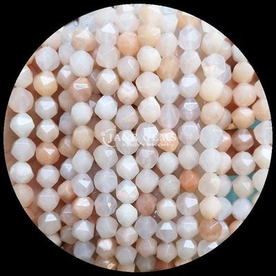 Losse natuurlijke diamant gevelde edelstenen kraal morganiet roze aventurijn losse strengen voor sieraden maken