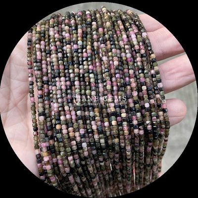 Natuurlijk gepolijst vierkant gesneden edelsteen Perlen zilver Obsidian Zonnesteen voor sieraden maken