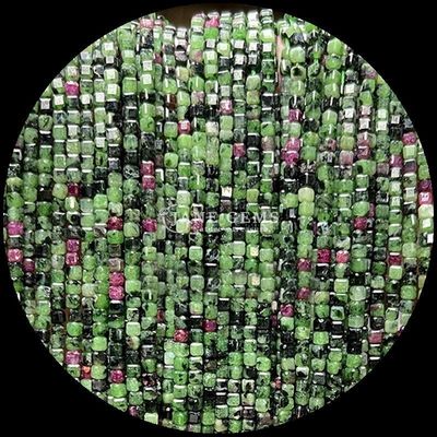 Gemstone Cube Beads Ruby Zoisite Tiger's Eye Loose Strands Vierkante Perlen voor het maken van juwelen