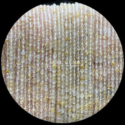 Aanpasbare kubus vierkant edelstenen kralen goud gerutileerd kwarts prehnite losse strengen kralen voor sieraden maken