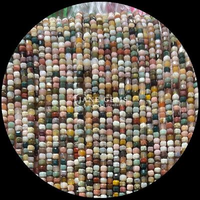 Aanpasbare kubus vierkant edelstenen kralen goud gerutileerd kwarts prehnite losse strengen kralen voor sieraden maken