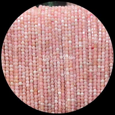Kleurrijke mini kubus edelstenen kralen Roze opaal en groene agaat strengen voor doe-het-zelf sieraden