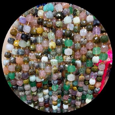 Kleine regenboogkleurige gepolijste edelstenen kralen gouden obsidian losse strengen voor sieraden maken