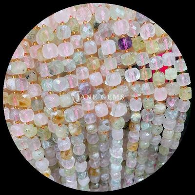 Natuurlijke gevarieerde veelkleurige edelstenen kralen kubus vierkant amethist losse strengen kralen voor sieraden doe-het-zelf