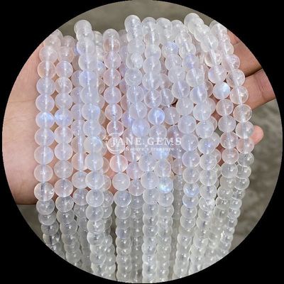 Natuurlijke edelsteen met rond gesneden maansteen fluoriet oceaan jaspis losse strengen kralen voor doe-het-zelf sieraden