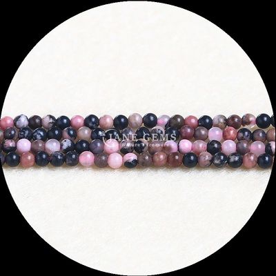 Natuurlijke ronde edelstenen kraaltjes Elegante groene agaat Rhodonite en sneeuwvlokken Obsidian voor het maken van juwelen