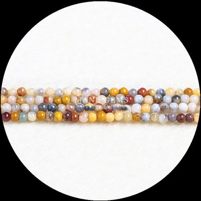 Natuurlijke ronde edelstenen kraaltjes Elegante groene agaat Rhodonite en sneeuwvlokken Obsidian voor het maken van juwelen