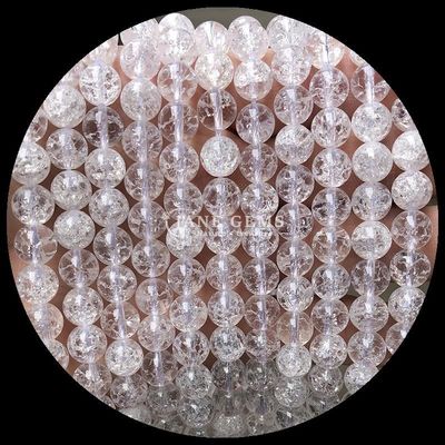 Ronde edelsteen vuur kwarts rookkwarts kralen strengen in verschillende kleuren voor doe-het-zelf sieraden maken
