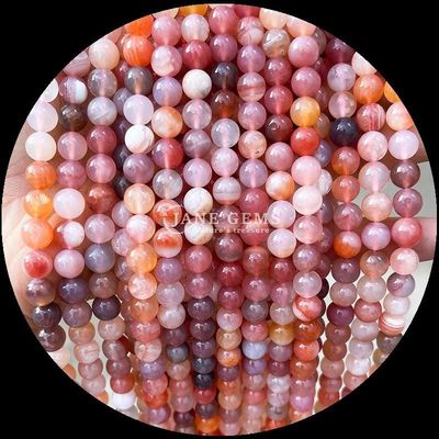 DIY sieraden maken 8mm ronde natuurlijke edelstenen kralen in kersenagate en verschillende agaten strengen voor oorbellen