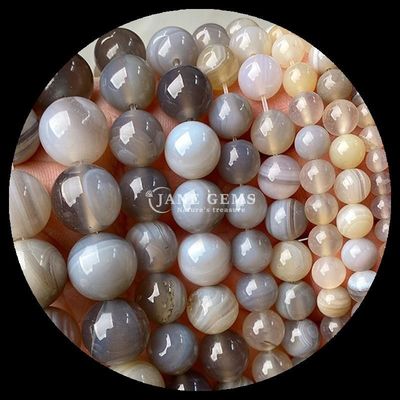 Ronde vorm 8mm natuurlijke edelsteen kraal verschillende agate kraal karneel geel gestreepte agate losse kraal streng voor doe-het-zelf sieraden