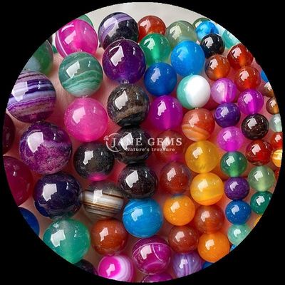 Gestript Agate Perlen Edelsteen Perlen 8mm voor Juwelen Maken van DIY Handwerk