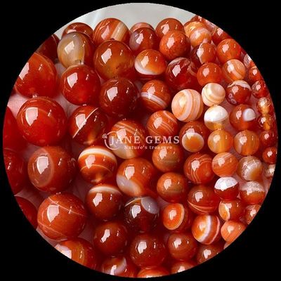 Gestript Agate Perlen Edelsteen Perlen 8mm voor Juwelen Maken van DIY Handwerk