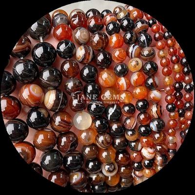 Gestript Agate Perlen Edelsteen Perlen 8mm voor Juwelen Maken van DIY Handwerk