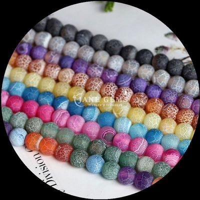 Multicolor Agate Perlen 8mm Grootte Perlen Natuurlijke edelsteen Ronde Snijd Regenboog Verweerde Agate losse strengen voor doe-het-zelf cadeau