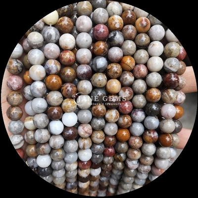 Op maat gemaakte veelkleurige achatenkralen in 8 mm ronde vorm van voor sieraden maken