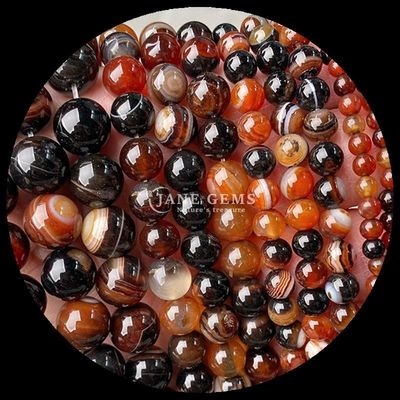 Op maat gemaakte veelkleurige achatenkralen in 8 mm ronde vorm van voor sieraden maken