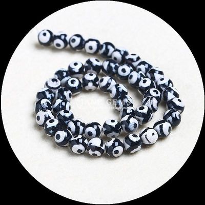 Ronde vorm Tibatan Agate Perlen losse perlen strengen voor doe-het-zelf sieraden maken