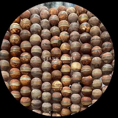Ronde vorm Tibatan Agate Perlen losse perlen strengen voor doe-het-zelf sieraden maken