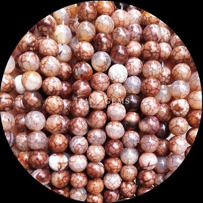 Natuurlijke edelstenen Perlen rond gesneden Vuur Agate losse perlen strengen voor geperld kleding versieringen gemaakt
