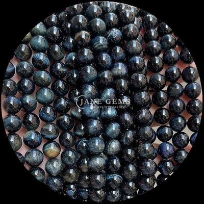 Edelsteen ronde vorm kraal Blauwe tijger oog losse kraal strengen voor doe-het-zelf sieraden en cadeaus