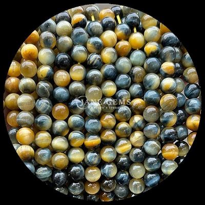 Ronde vorm natuurlijke edelsteen kralen tijgeroog losse kralen strengen voor sieraden maken gepolijst techniek