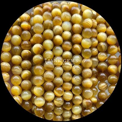 DIY Juwelen maken Essentiële edelstenen Perlen 8mm Ronde vorm Tiger's Eye losse perlen strengen
