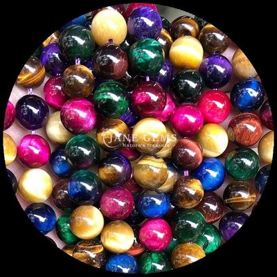 DIY Juwelen maken Essentiële edelstenen Perlen 8mm Ronde vorm Tiger's Eye losse perlen strengen