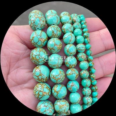 Gepolijste Turquoise losse kralen voor halskettingen en zelfgemaakte sieraden